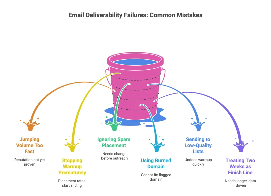 Common Email Warmup Mistakes - E-Warmup