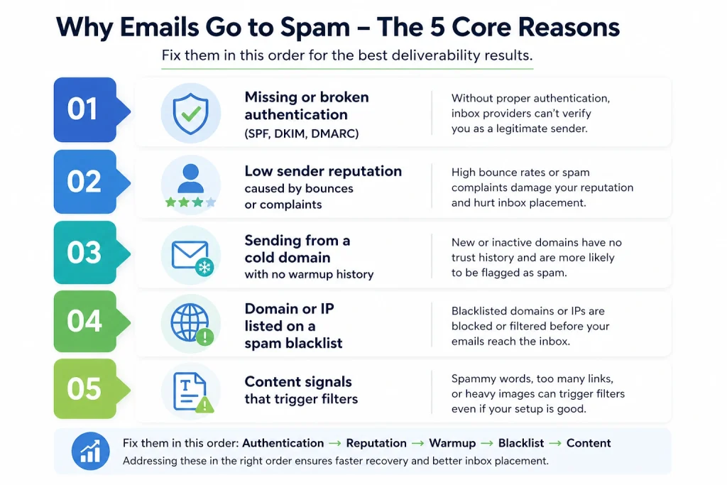 emails going to spam reasons