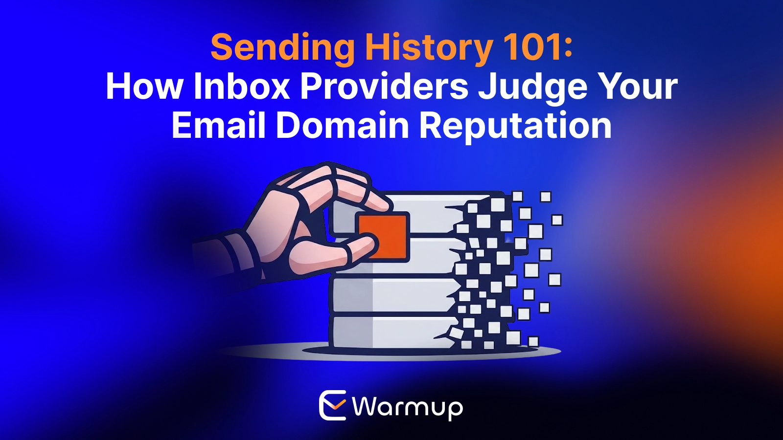 Sending history timeline showing how email domain reputation builds over weeks